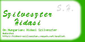 szilveszter hidasi business card